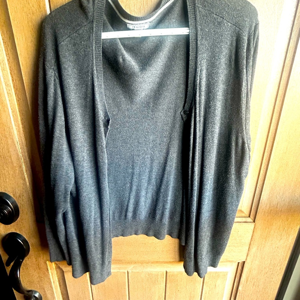 Grey Cardigan 2X Susina